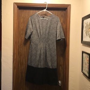 Color Block Dress with 1/2 Sleeves